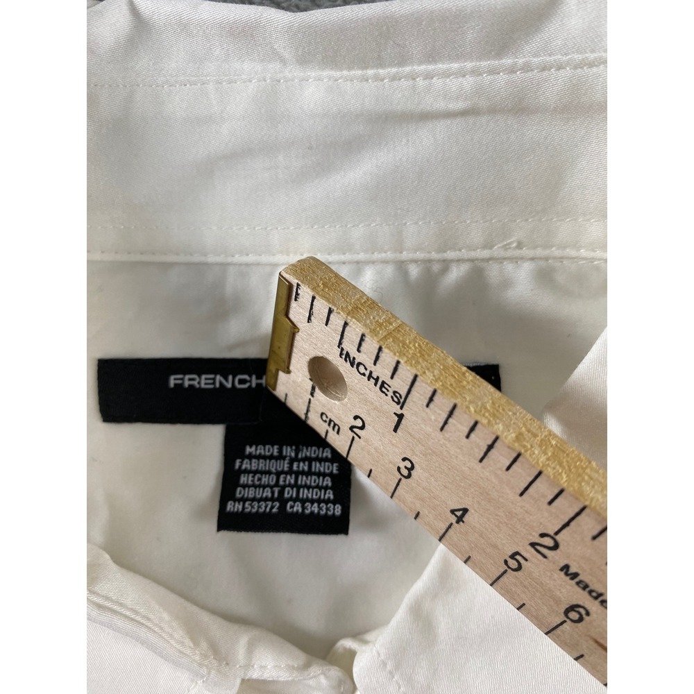 French Connection Mens White Long Sleeve Button Down Shirt Size S Regular Fit - Picture 3 of 10